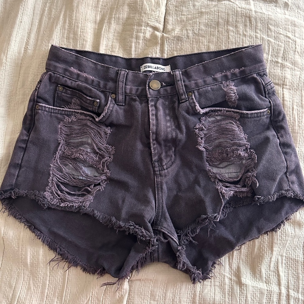 Billabong mid/low rise distressed denim shorts